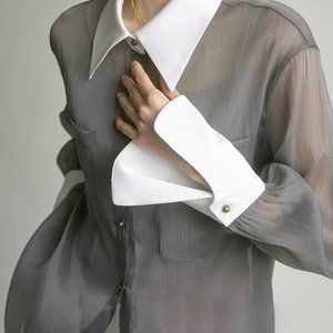 Leisure See Through Shirt With Cami Top (NWT)